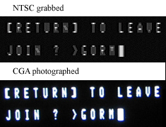 compare NTSC vs. CGA